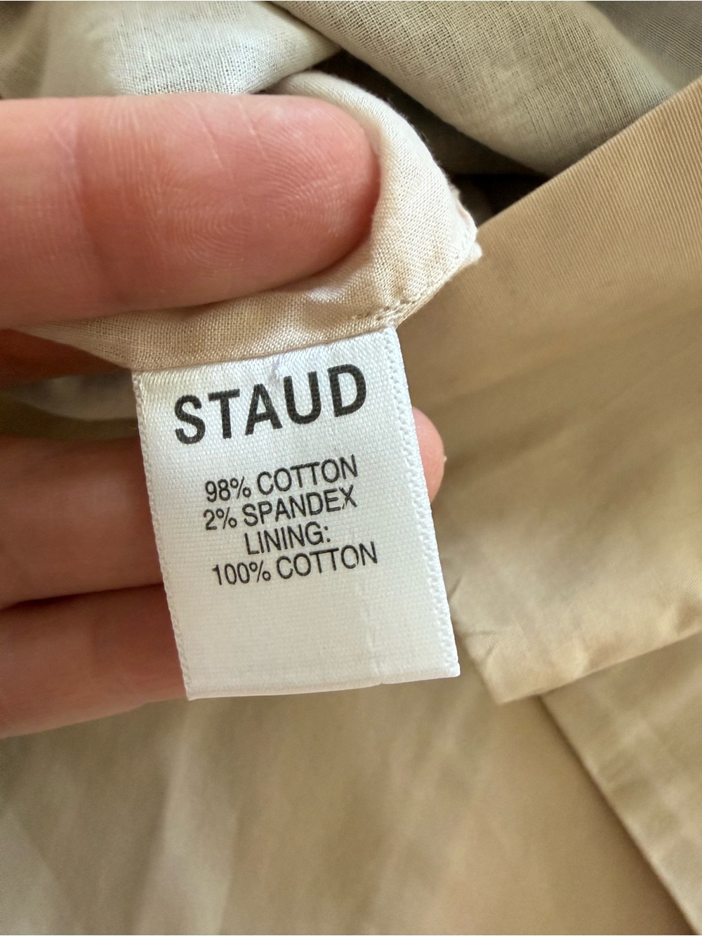 STAUD Wells Striped Cotton-blend Poplin Mini Skirt, size 4 - Picture 5 of 7